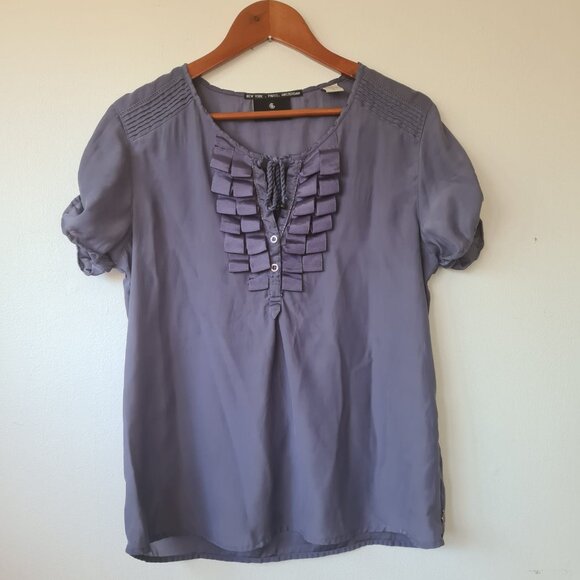 Maison Scotch Women Tunic Blouse Top Size 1 (US 0) Preppy Stylish Purple - Picture 2 of 10